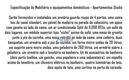 DESCRIÇÃO DA MOBILIA DOS STUDIOS