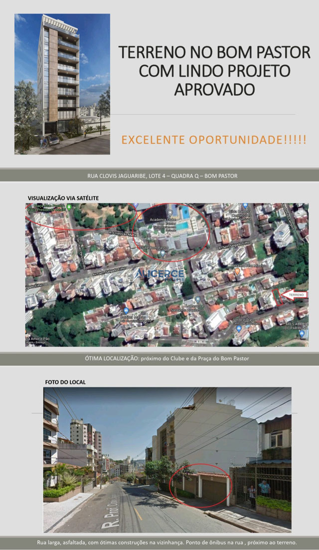 Terreno a venda com projeto aprovado no Bom Pastor