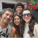 Tatiana, Mauricio, Leone e Ana Clara.
