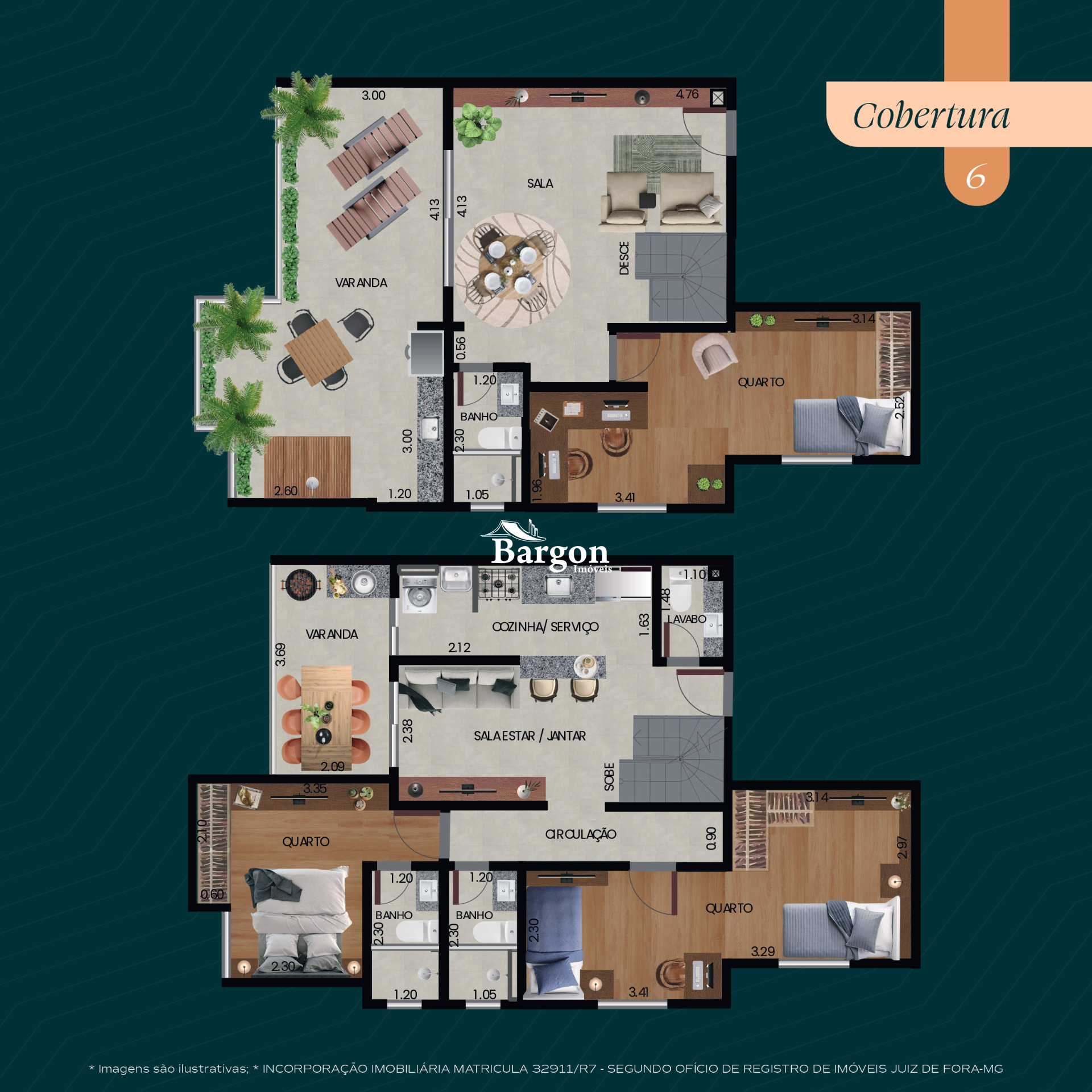 Cobertura à venda em Costa Carvalho, Juiz de Fora - MG - Foto 3