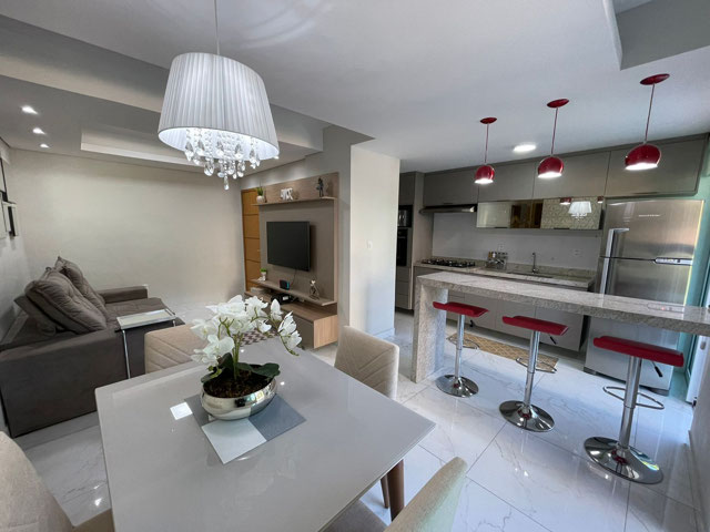 sala e cozinha integrada