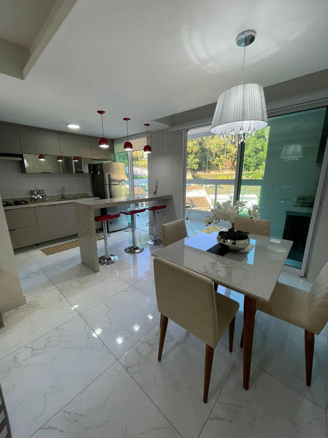 sala e cozinha integrada