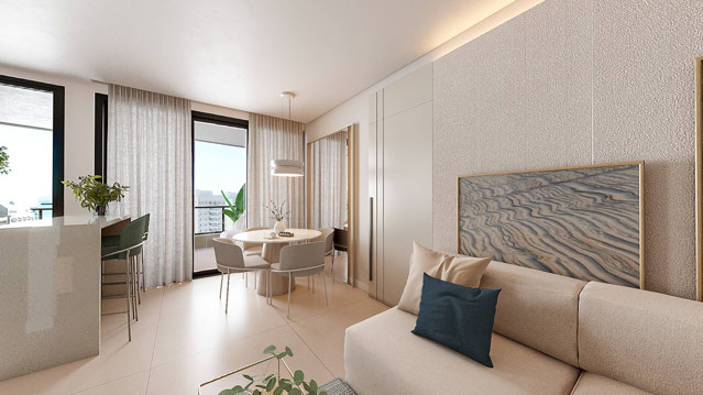 sala estar dois ambiente