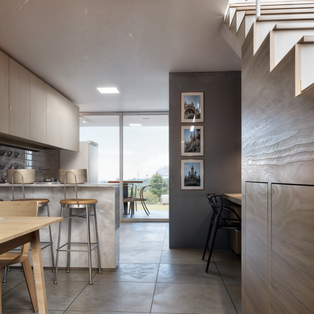 Cozinha integrada à sala