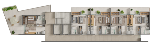 Disposição andar Garden