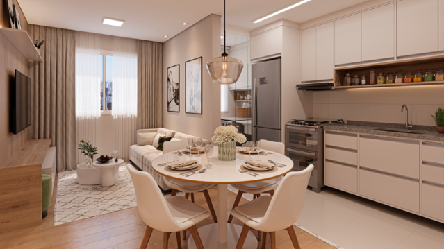 Sala e cozinha
