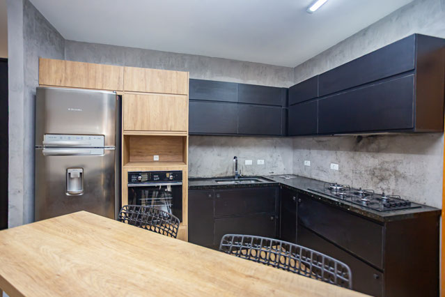 Sala de jantar e cozinha