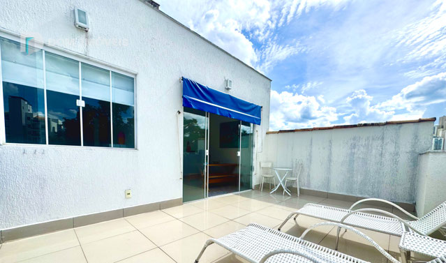 Área descoberta da cobertura