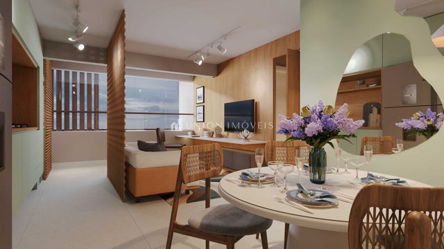 Sala 2 ambientes/Cozinha integrada/Varanda