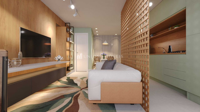 Sala 2 ambientes/Cozinha integrada