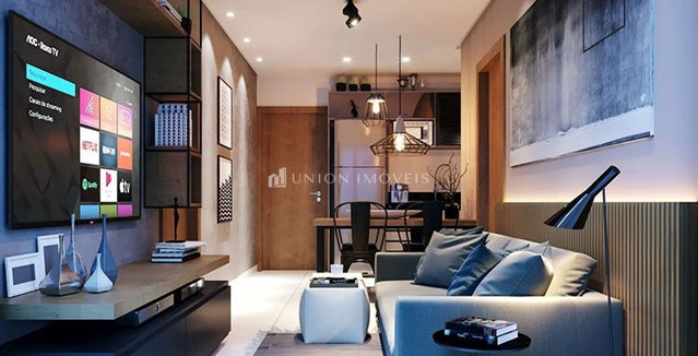 Sala 2 ambientes/Cozinha integrada