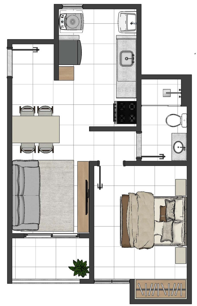 Apartamento 1 quarto - Final 01