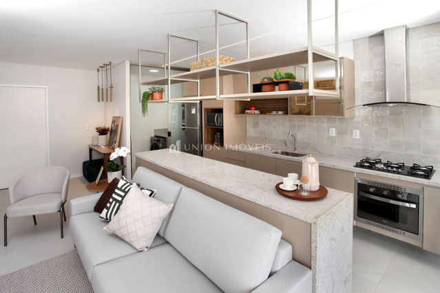 Decorado - Sala 2 ambientes/Cozinha integrada