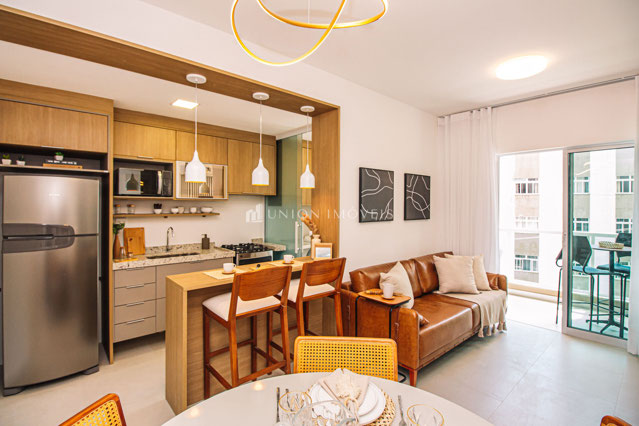 Sala 2 ambientes/Cozinha integrada/Varanda Gourmet