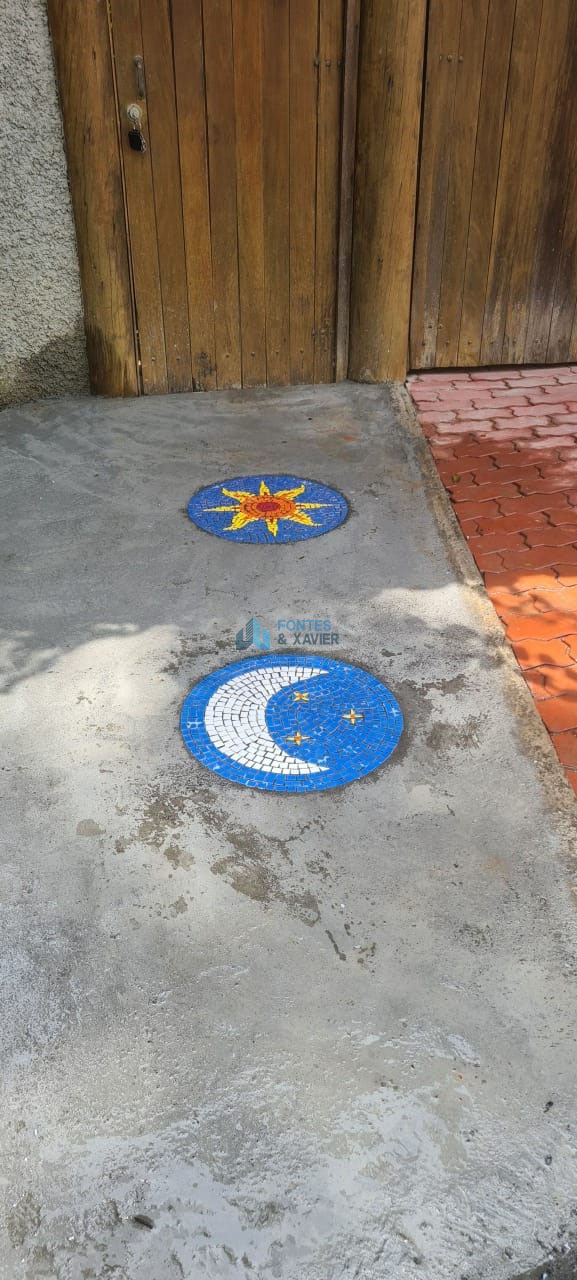 detalhe piso calçada