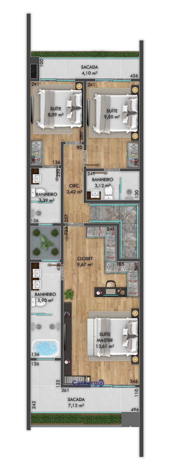 Planta superior individual