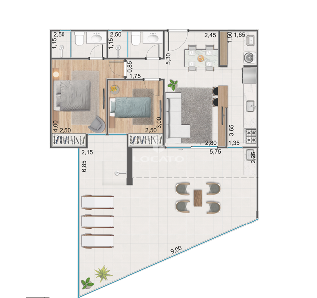 GARDEN 2 QUARTOS, SUITE, GARAGEM, NOVO, PRONTO PARA MORAR, SÃO PEDRO / JUIZ DE FORA, AO LADO DA UFJF