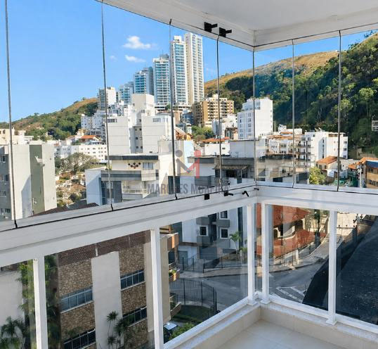 varanda com cortina de vidro