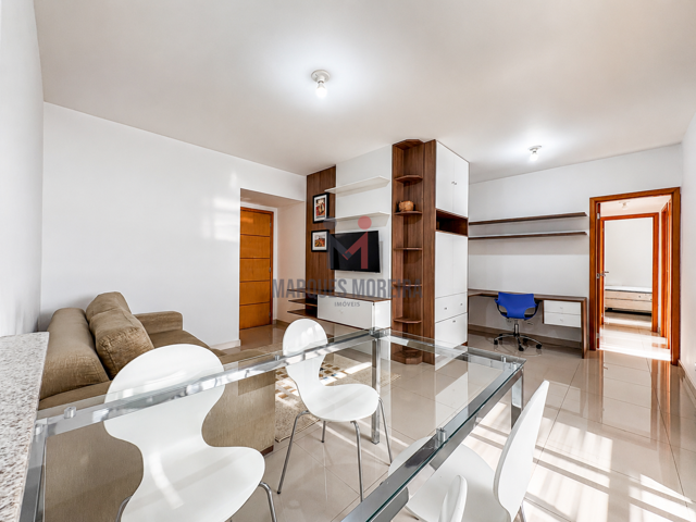 Sala em L com Home Office