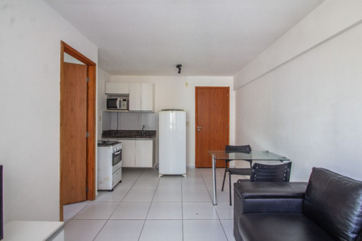Apartamento mobiliado com 1 quarto para alugar
