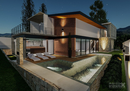 Espaço gourmet integrada a piscina