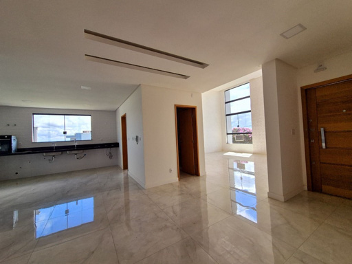 sala integrada a cozinha