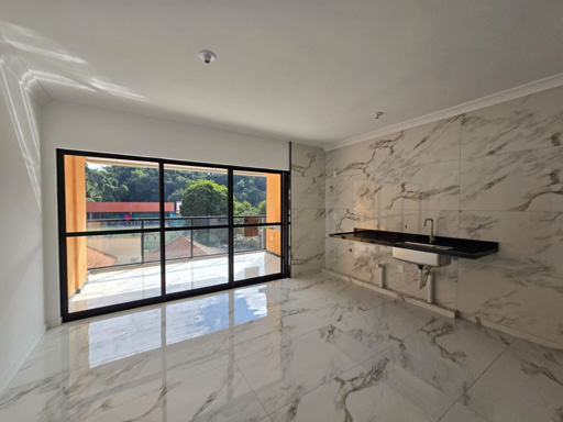 Sala/cozinha/varanda integrados