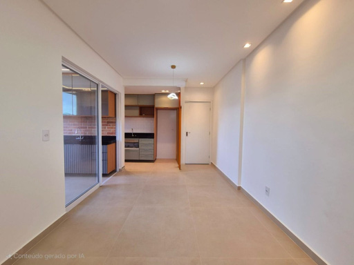 Sala para 2 ambientes integrada à varanda gourmet e à cozinha