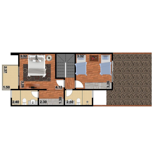 layout da área intima