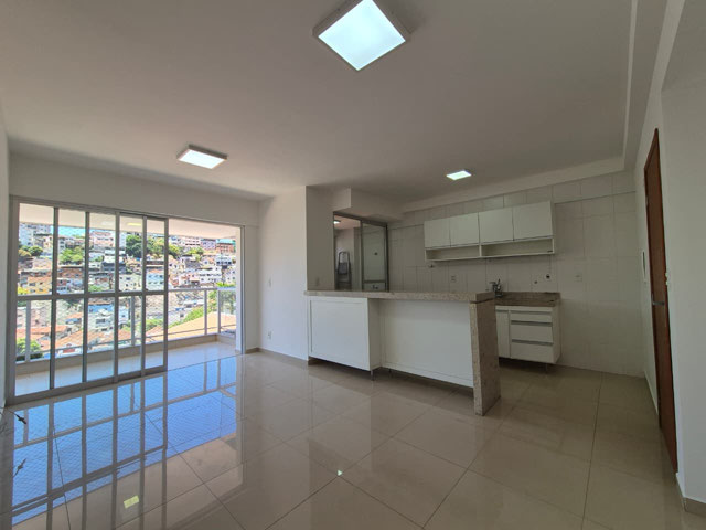 Sala integrada a cozinha americana