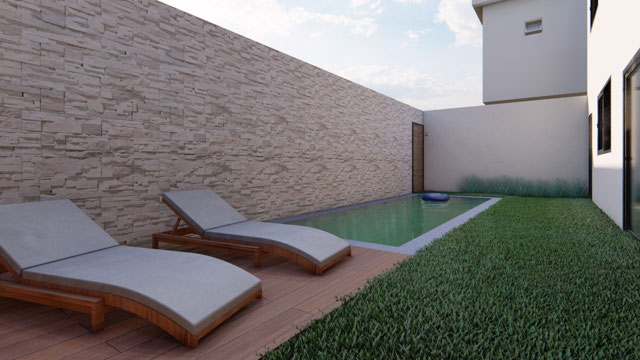 Dec ao lado da pcina