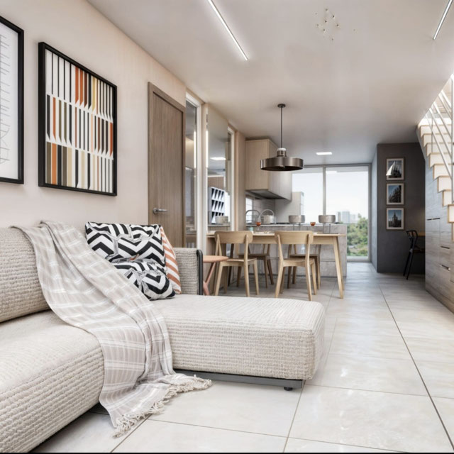 SALA INTEGRADA E COZINHA