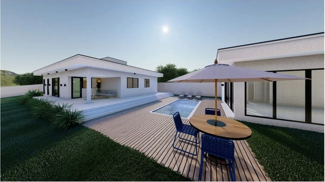 Casa de 3 quartos com suíte em meio à natureza