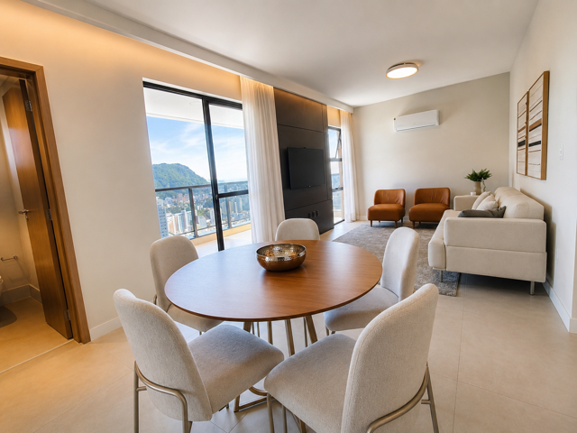 SALA COM VARANDA (APARTAMENTO DECORADO)