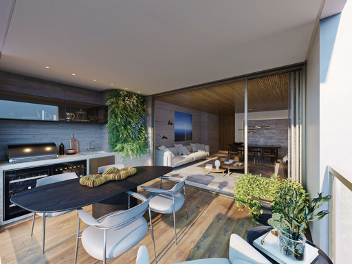 sala para 2 ambientes com varanda gourmet