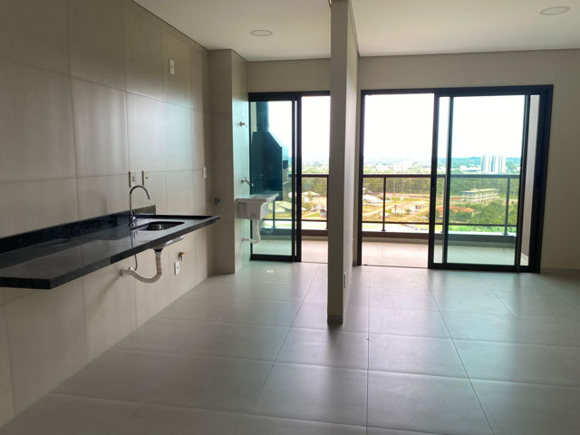cozinha integrada com a sala