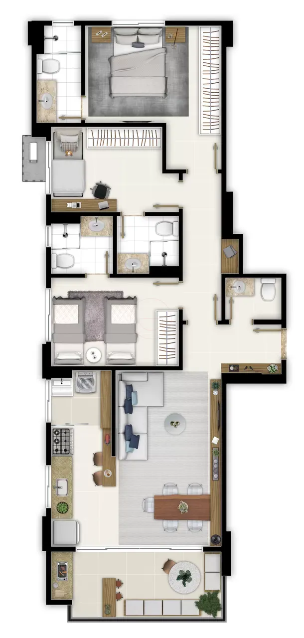 Apartamento para locação 03 SUITES, Setor Leste Universitário, Goiânia, GO - Foto