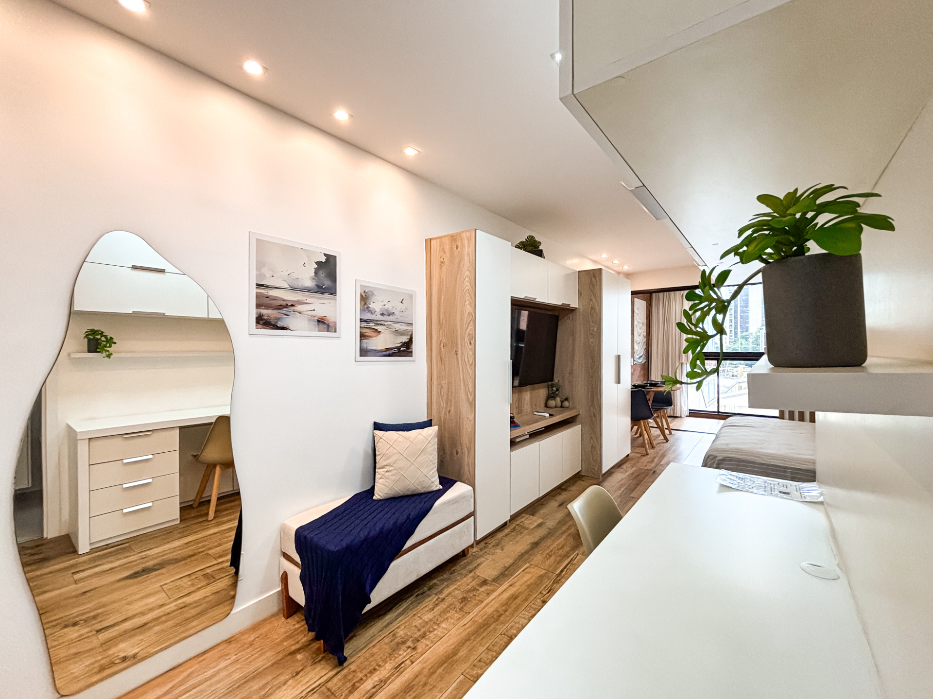 Studio Centro. Varanda gourmet mobiliada. 58m²., foto 9