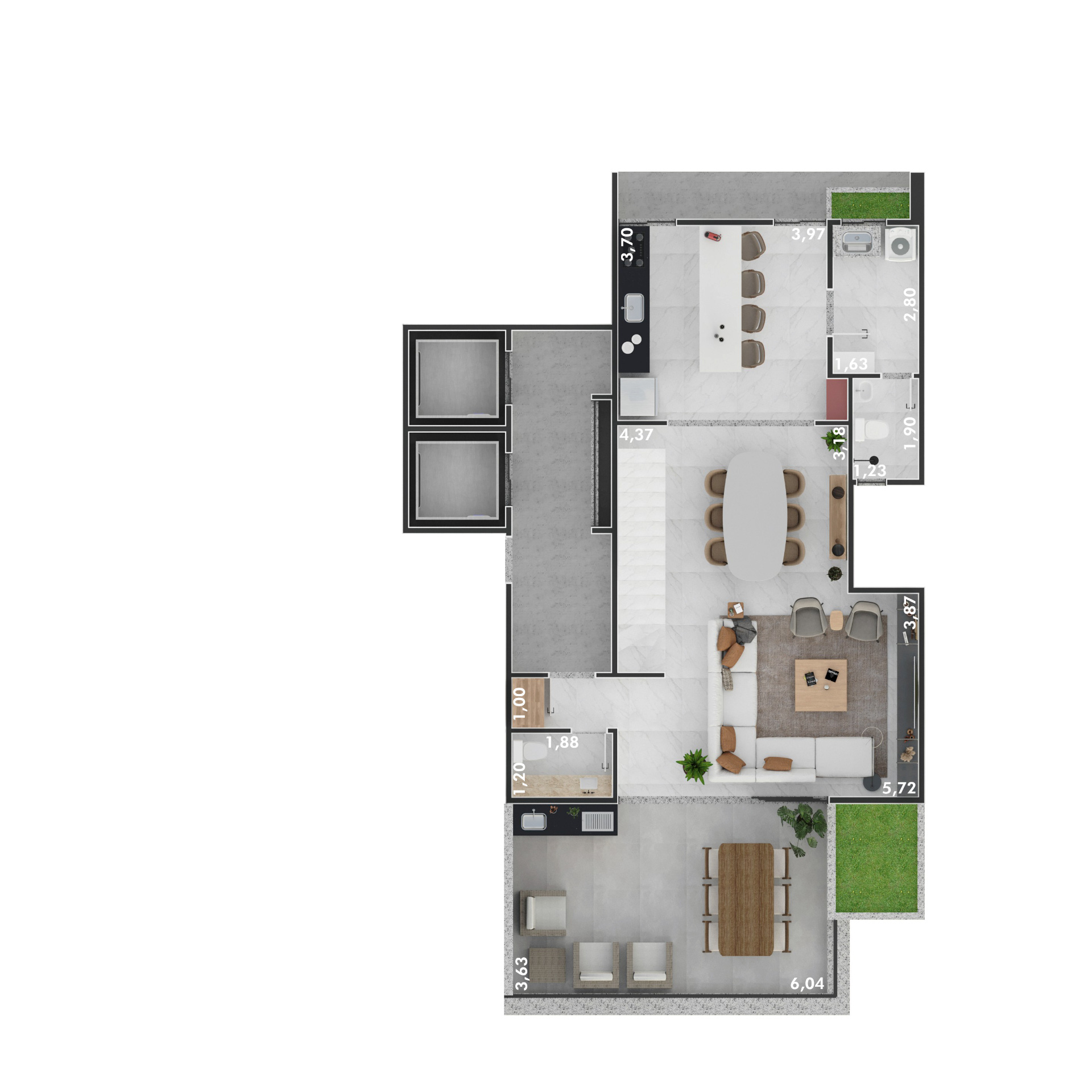 Triplex em Sta. Helena. Novo, vista Praça Menelick., foto 5