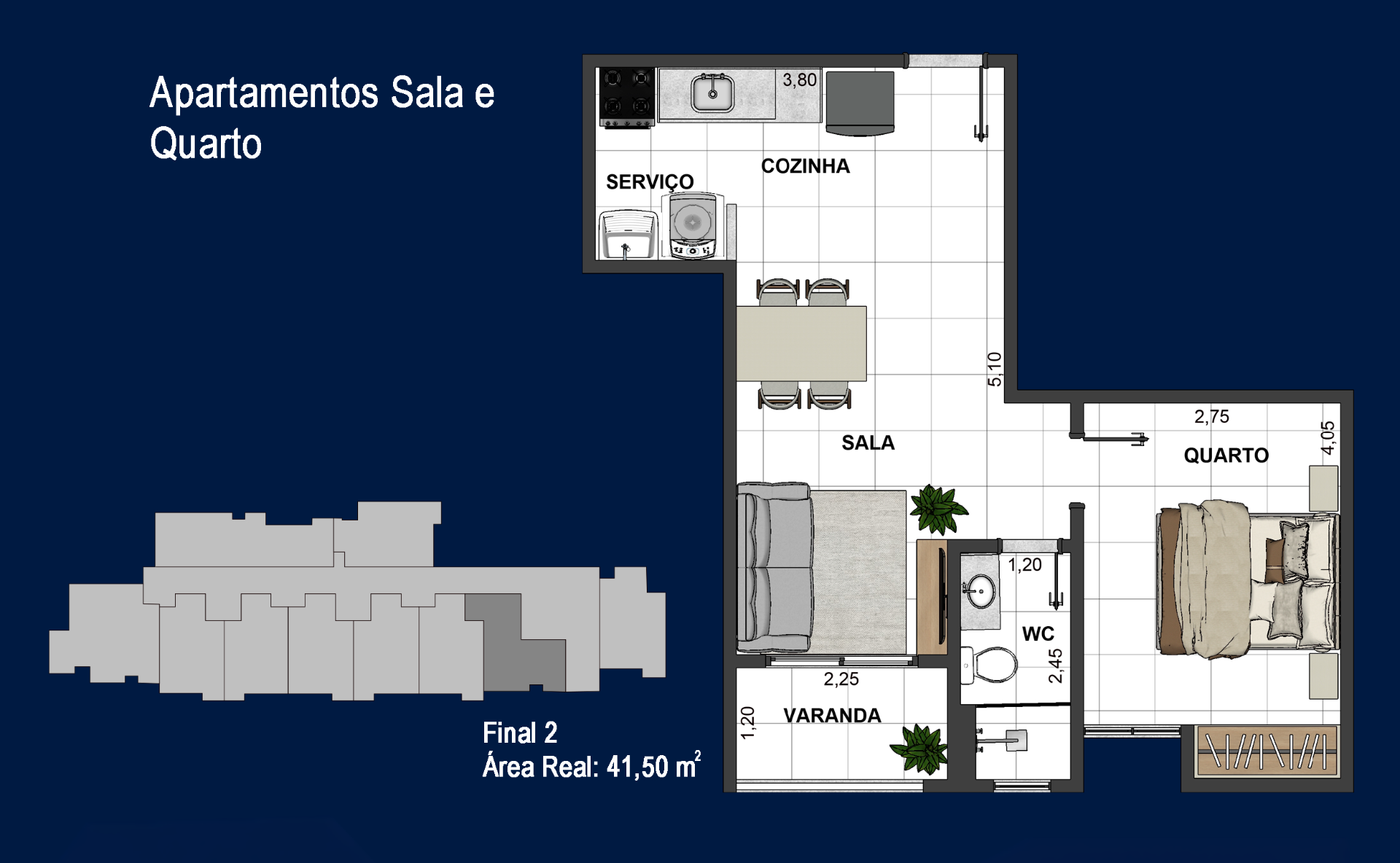 São Mateus: lançamento mobiliado, quarto e sala., foto 3