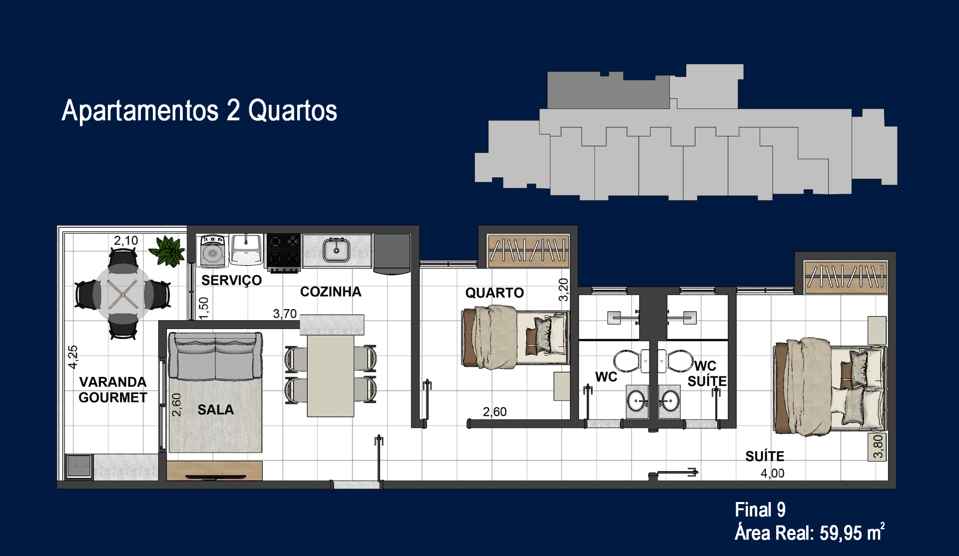 Apartamento em São Mateus. 2 quartos, 1 vaga., foto 3