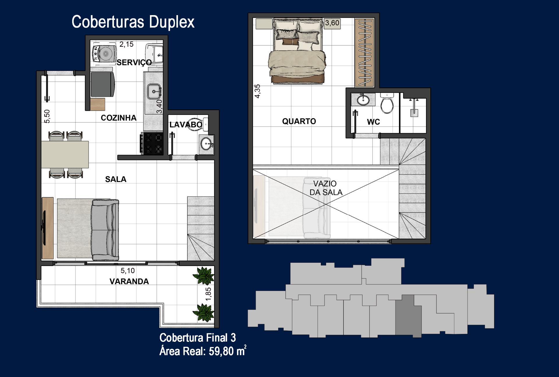 Cobertura duplex em São Mateus. 1 quarto, 1 vaga., foto 2