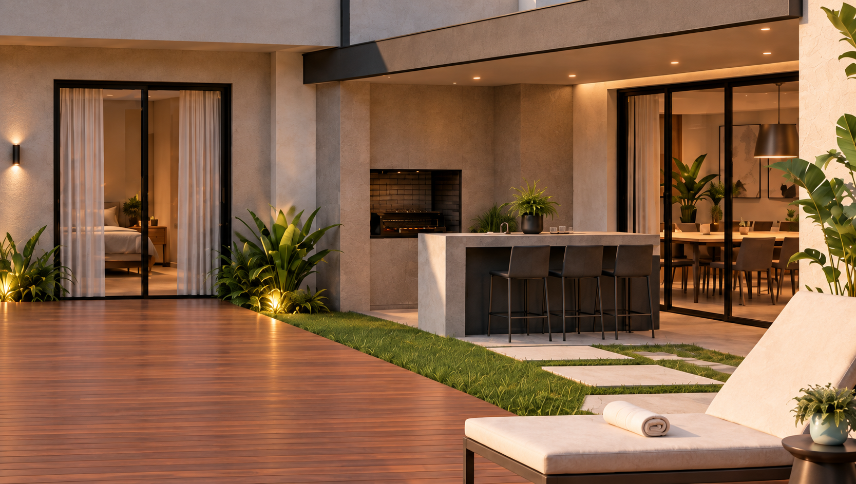 Vina Del`Mar: casa linear, área externa, 3 quartos., foto 6
