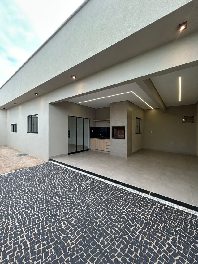 Garagem com área gourmet