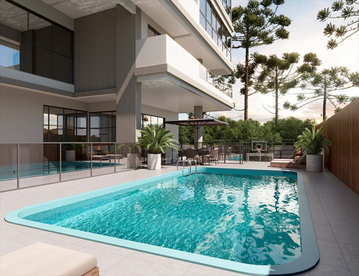 Cena 17_Vista Externa_Piscina e Quadra